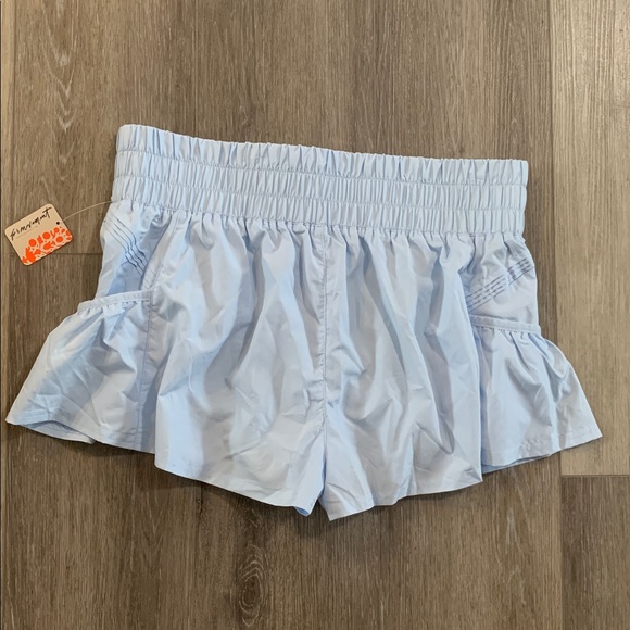 FP MOVEMENT Get Your Flirt On Shorts NWT Baseline Baby Blue - Picture 6 of 8